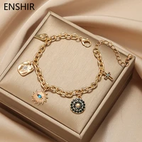 ehshir 316l stainless steel devil eye sun flower bracelet new gothic ladies bracelet festive party jewelry gift