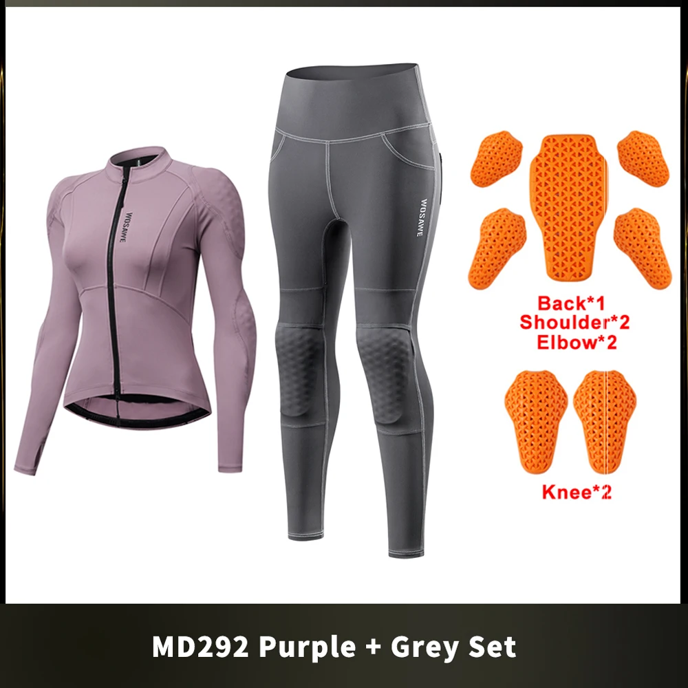 

Комплект Мотоэкипировки WOSAWE Для Женщин - Дышащая Светоотражающая Куртка И Брюки Для MTB, Даунхилла И Мотокросса, Полная За...