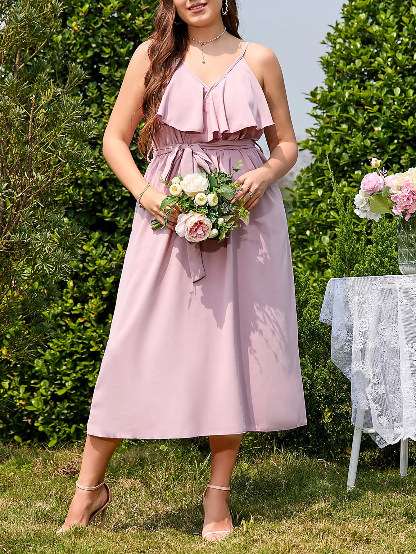 Women Plus Size Wedding Guest Maxi Dress 2022 Summer Long Elegant Party Wear Cocktail Pink Dress Oversized Evening Clothi