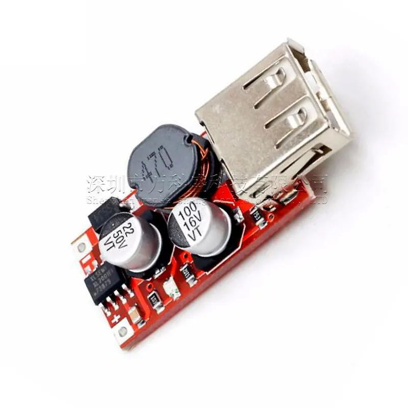 

100Pcs Dual USB Output 9V / 12V / 24V / 36V Car Charger Switch LM2596S 5V DC-DC Power Supply Module 3A Buck Regulator