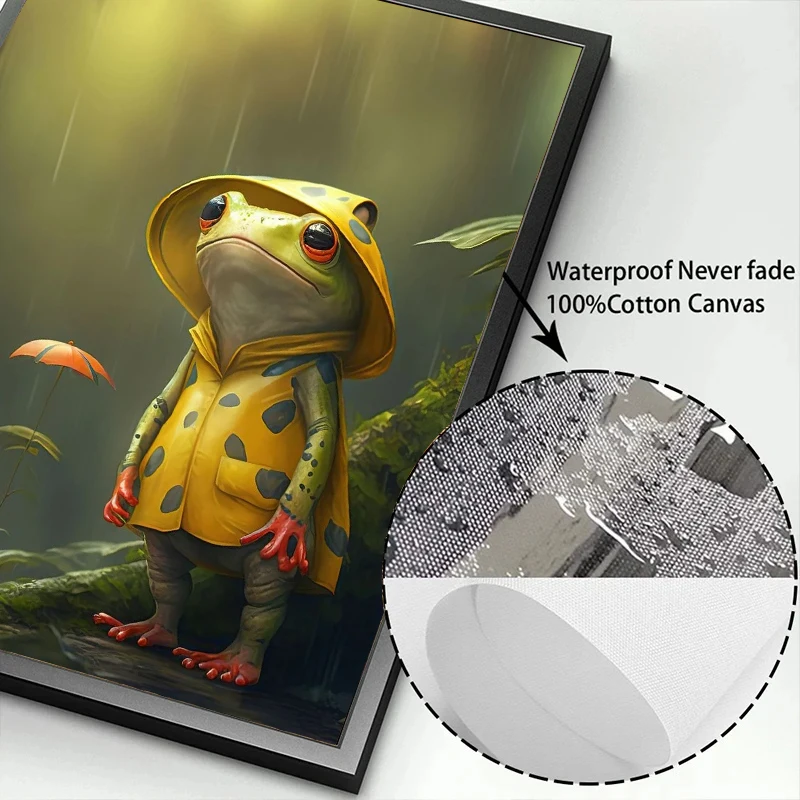 Современный Стиль Холст С Принтом будь Счастливой Лягушкой Настенное Искусство