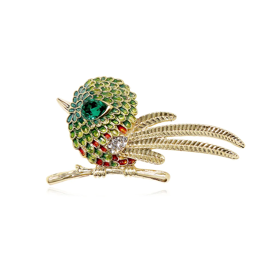

Rhinestone Cute Bird Enamel Pin Unisex Alloy Animal Owl Brooches for Women Suit Sweater Brooch Pins Party Office Fashion Jewelry