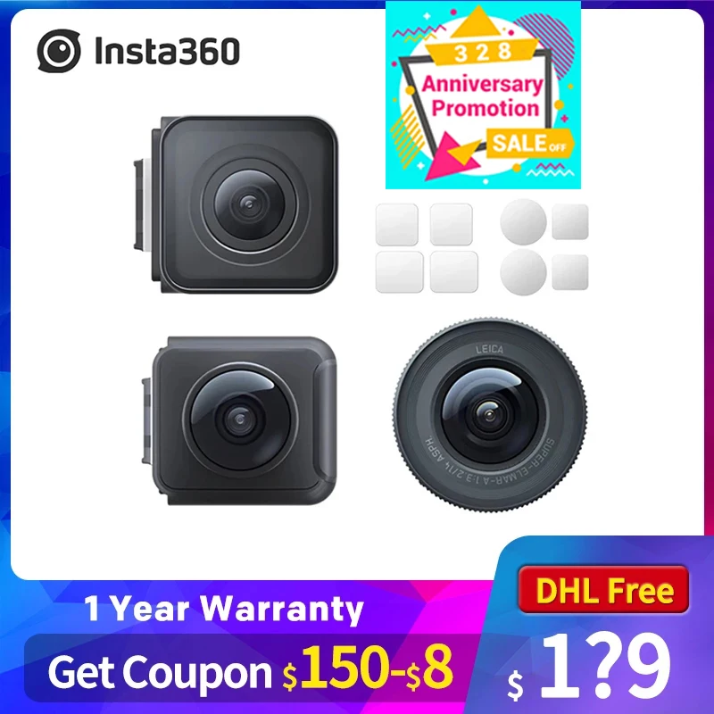 Оригинальный мод Insta360 ONE R Sports Camera 4k Dual Lens Mod 360 1 дюйм Leica | Электроника