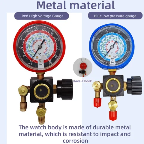 Манометр 500-800 фунтов на квадратный дюйм, подходит для манометров хладагента R410A, R22, R134A и R404A