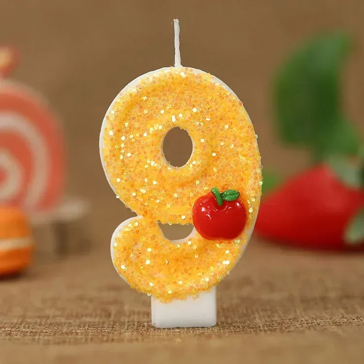 

Свечи цифры 0-9 с яблоком