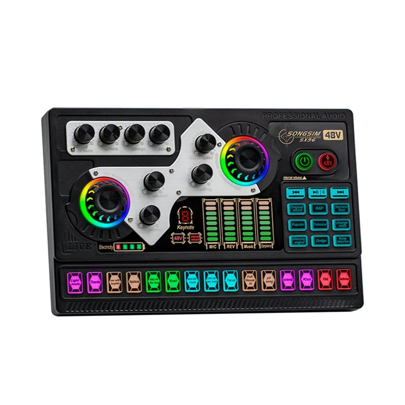 Звуковая карта SX96 Металл + Пластик Микрофон Мобильный телефон Компьютер Прямая