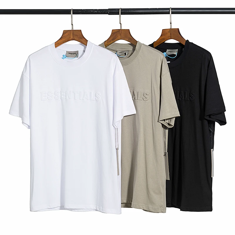 

FOG Summer Hot-selling Essentials Round Neck Embossed Short-sleeved Cotton T-shirt Men Clothing Best Seller T-shirts 967#
