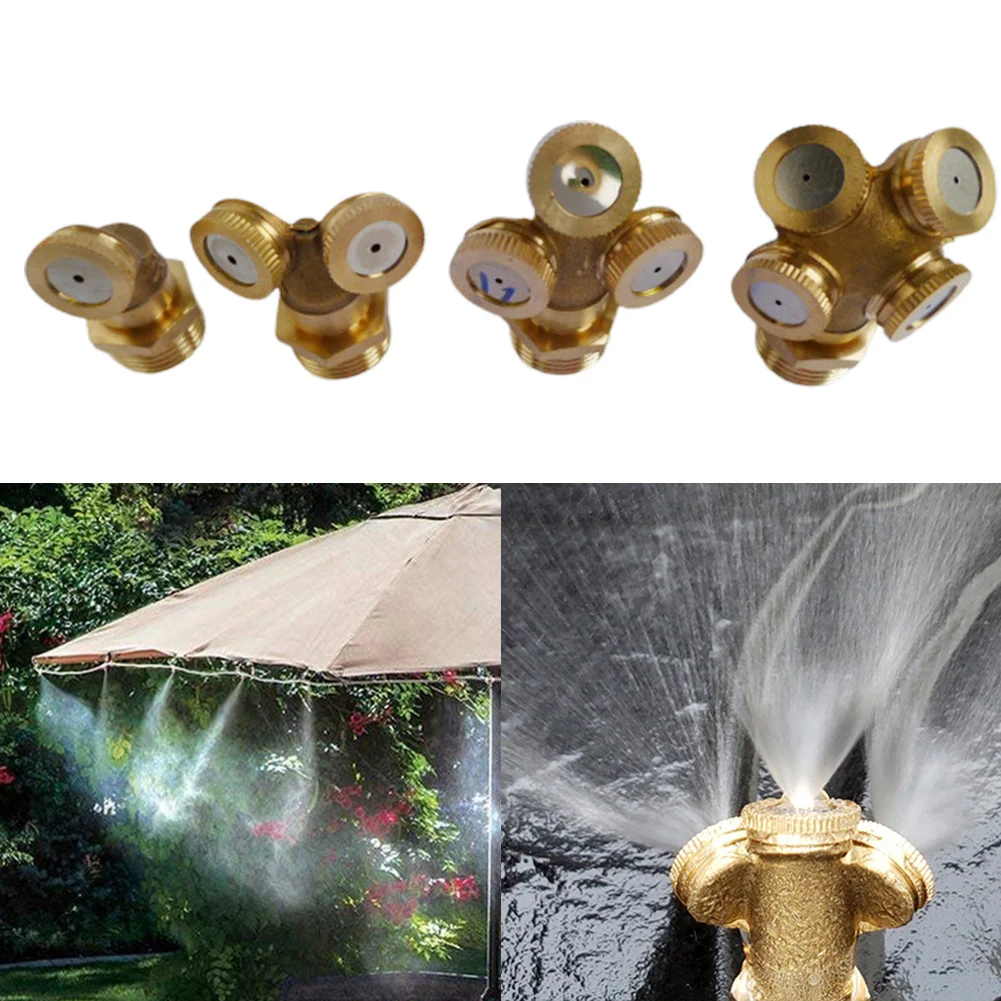 

1/2" Brass Spray Nozzle Mist Nozzles Cooling System Nebulizer Water Sprinkler Hose Connector Garden Irrigation