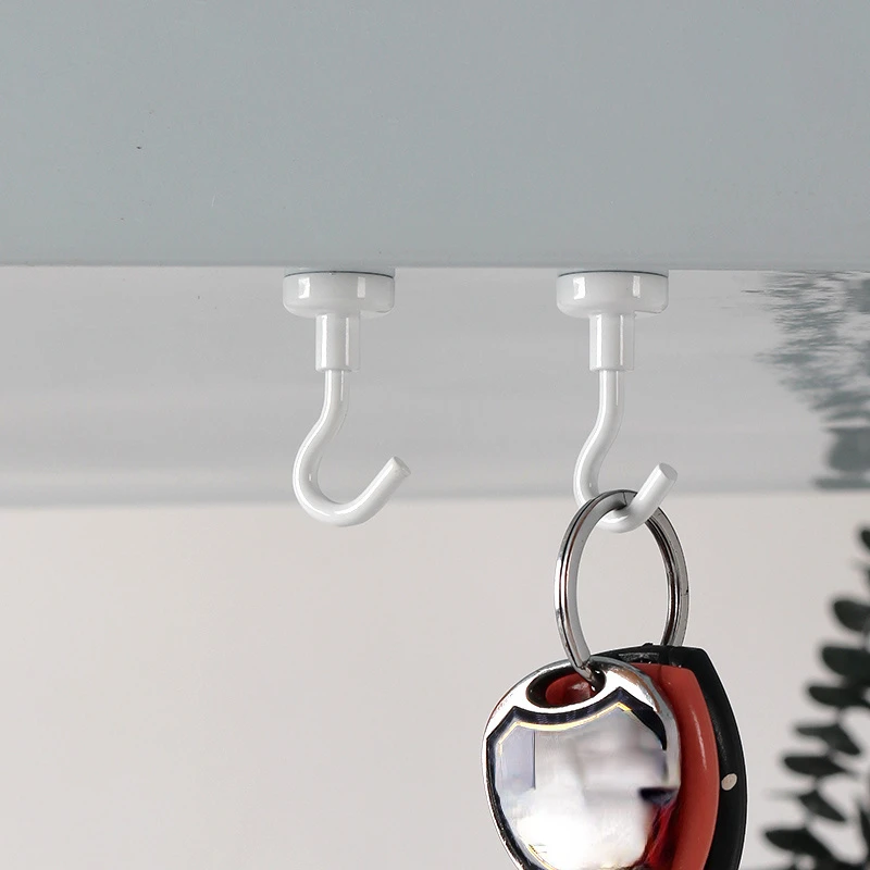 

Anti-theft door magnetic hook free punching rotating metal refrigerator strong magnetic kitchen iron-absorbing stone hook