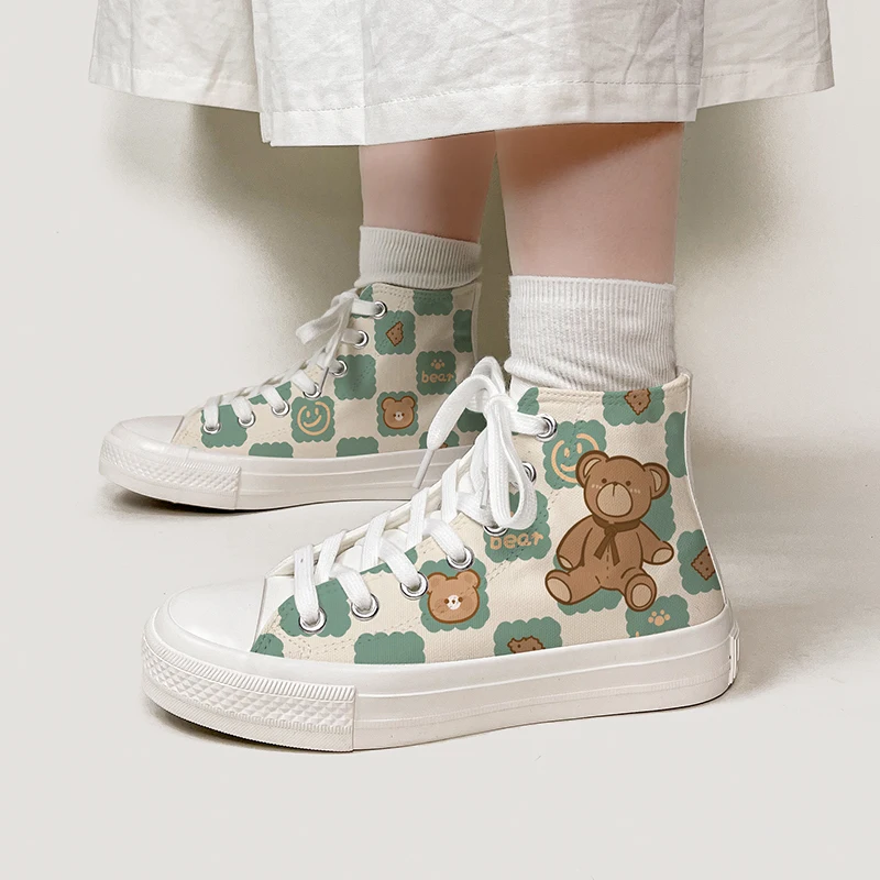 Женские кроссовки на плоской подошве Amy and Michael парусиновые с высоким берцем и