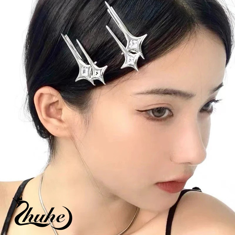 Новинка 2024 заколка для волос со звездой женщин сладкий прохладный ветер