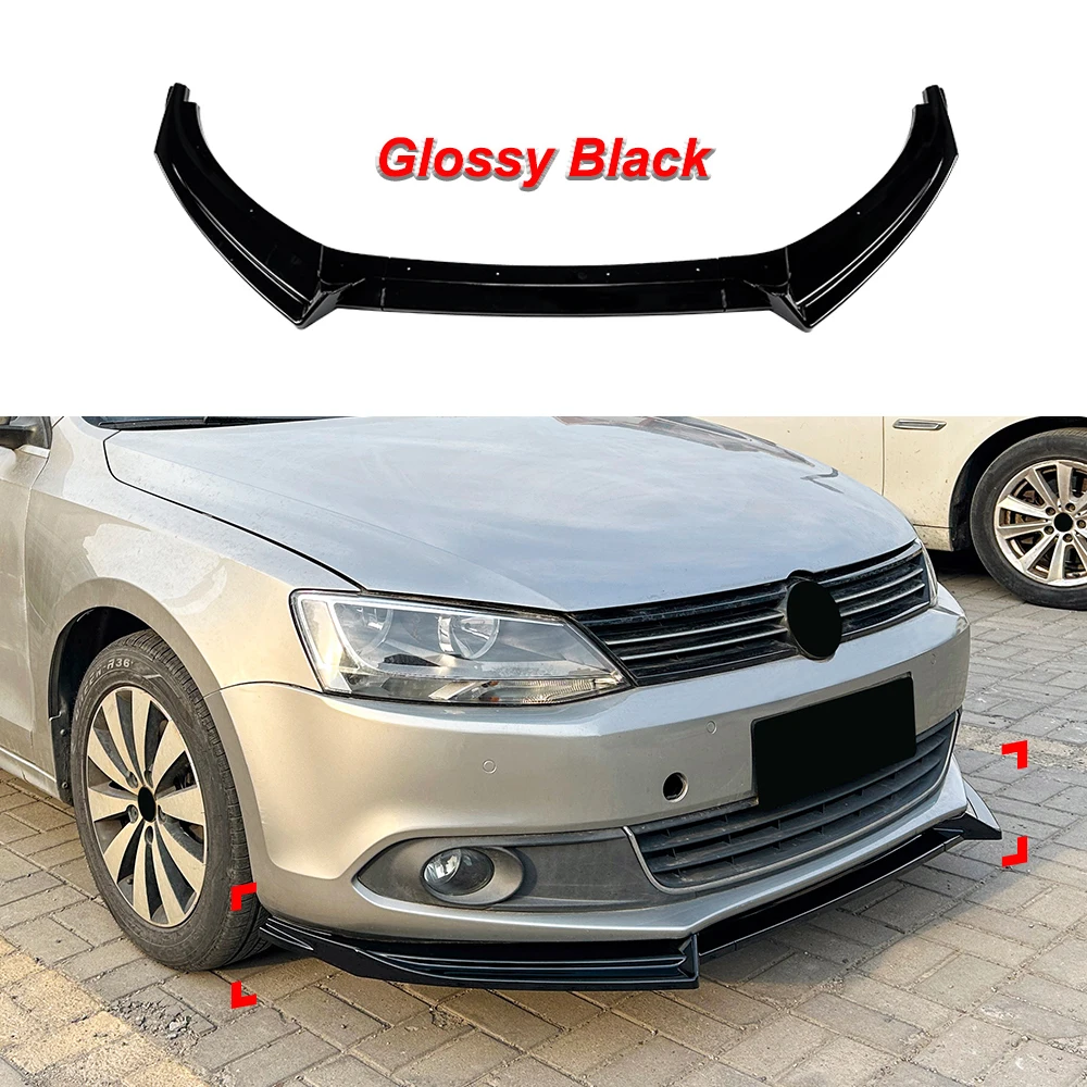 

Передний спойлер для губ, бампер, лопата, нижний разделитель губ, внешняя модификация, комплект кузова автомобиля для Volkswagen Jetta MK6 2011-2014