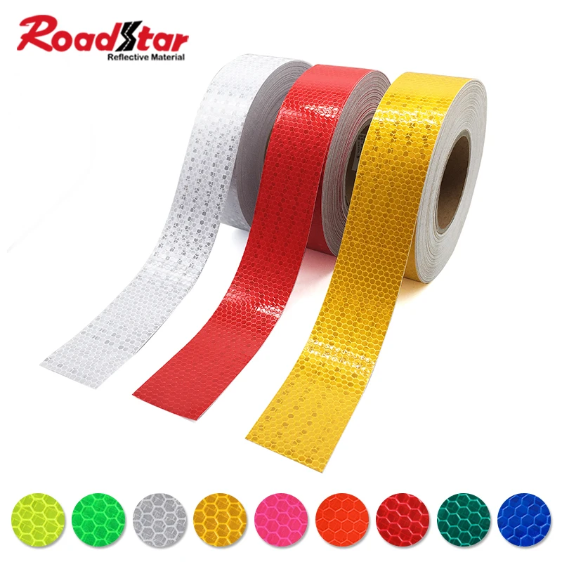 Roadstar-high Visibility Reflective Sticker Fita de Advertência com Impressão a Cores Decoração do Carro Rs6490 5cm x 50m