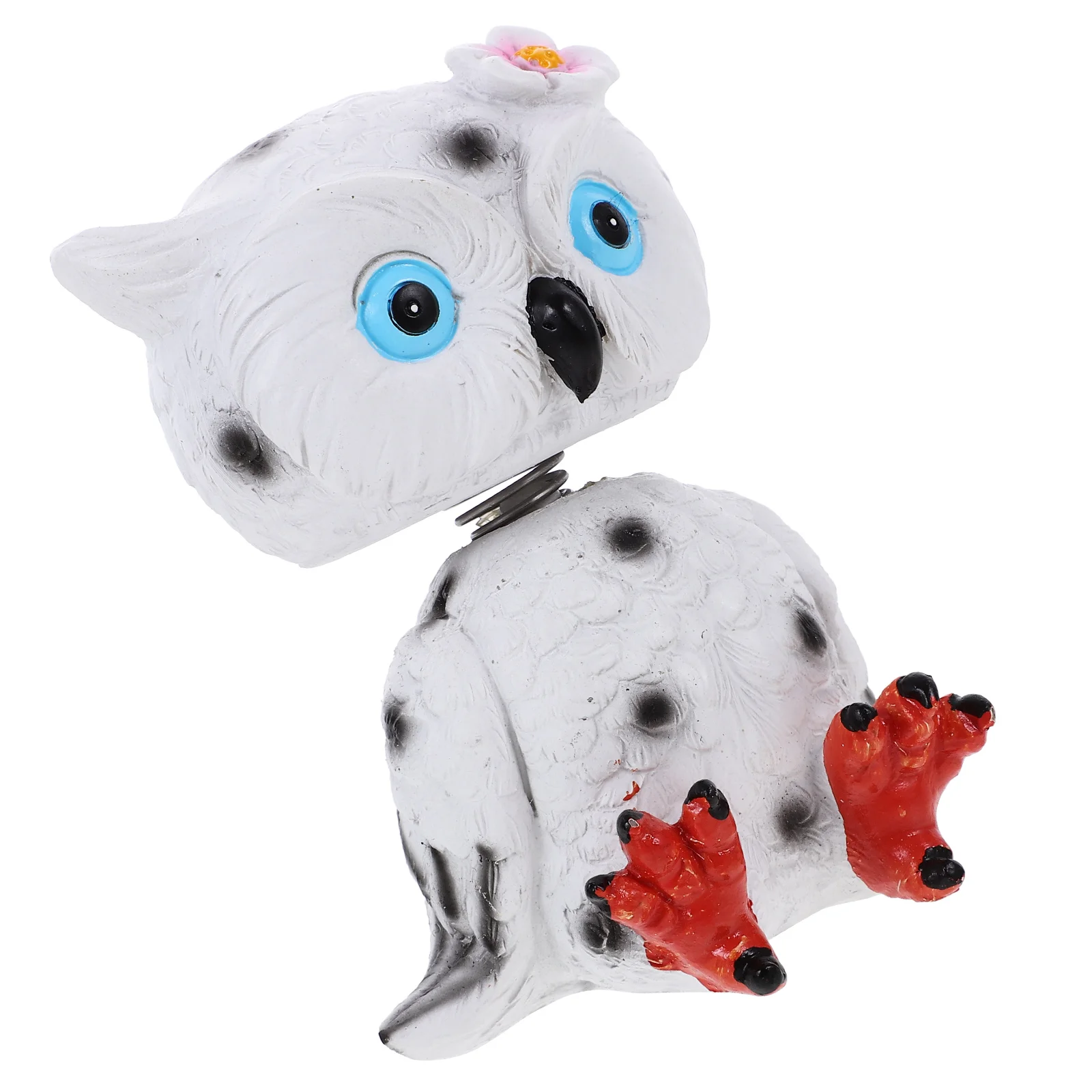 

Owl Statue Resin Bobble Head Owl Figurine Desktop Animal Figurine Cartoon Owl Sculpture