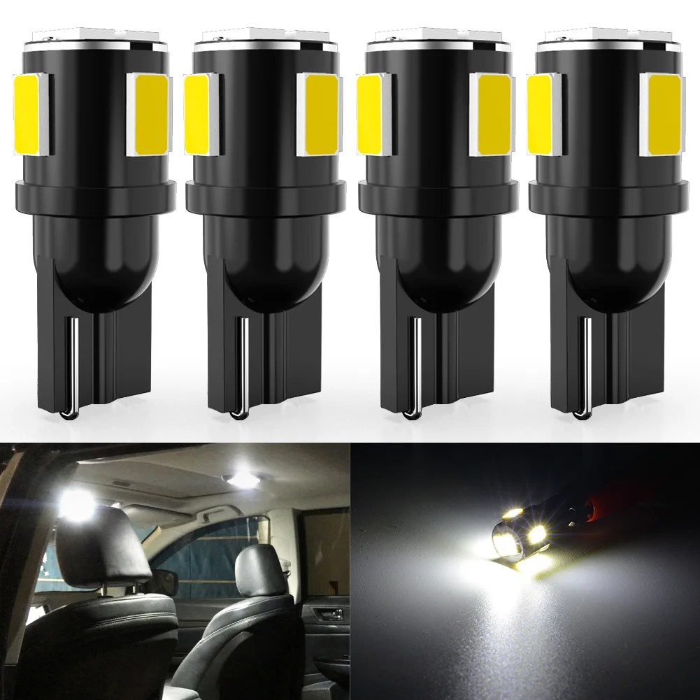 

Светодиодная лампа T10 5630 6SMD 194 168 W5W, 4 шт.