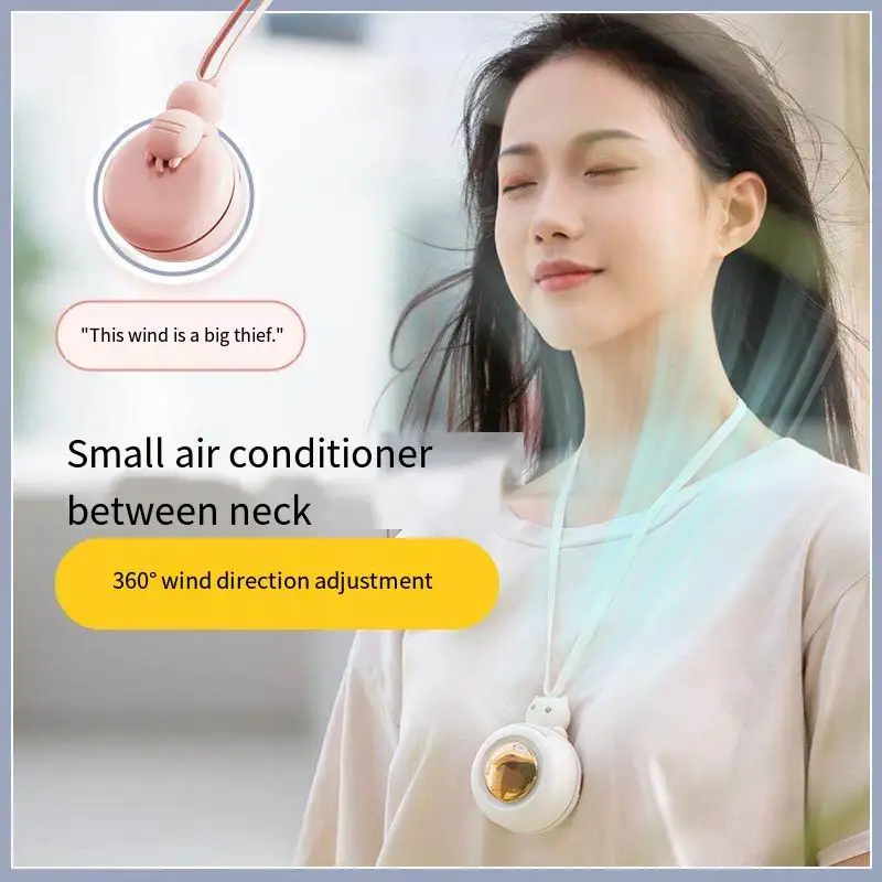 

USB Mini Fan Portable Clip-On and Hanging Neck Fan Summer Cooler Air Conditioner Office Home Traveling Silent Small Cooling Fan