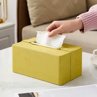 household toilet paper storage leather tissue holder box dining table napkin holder modern living room desktop tissue case gift