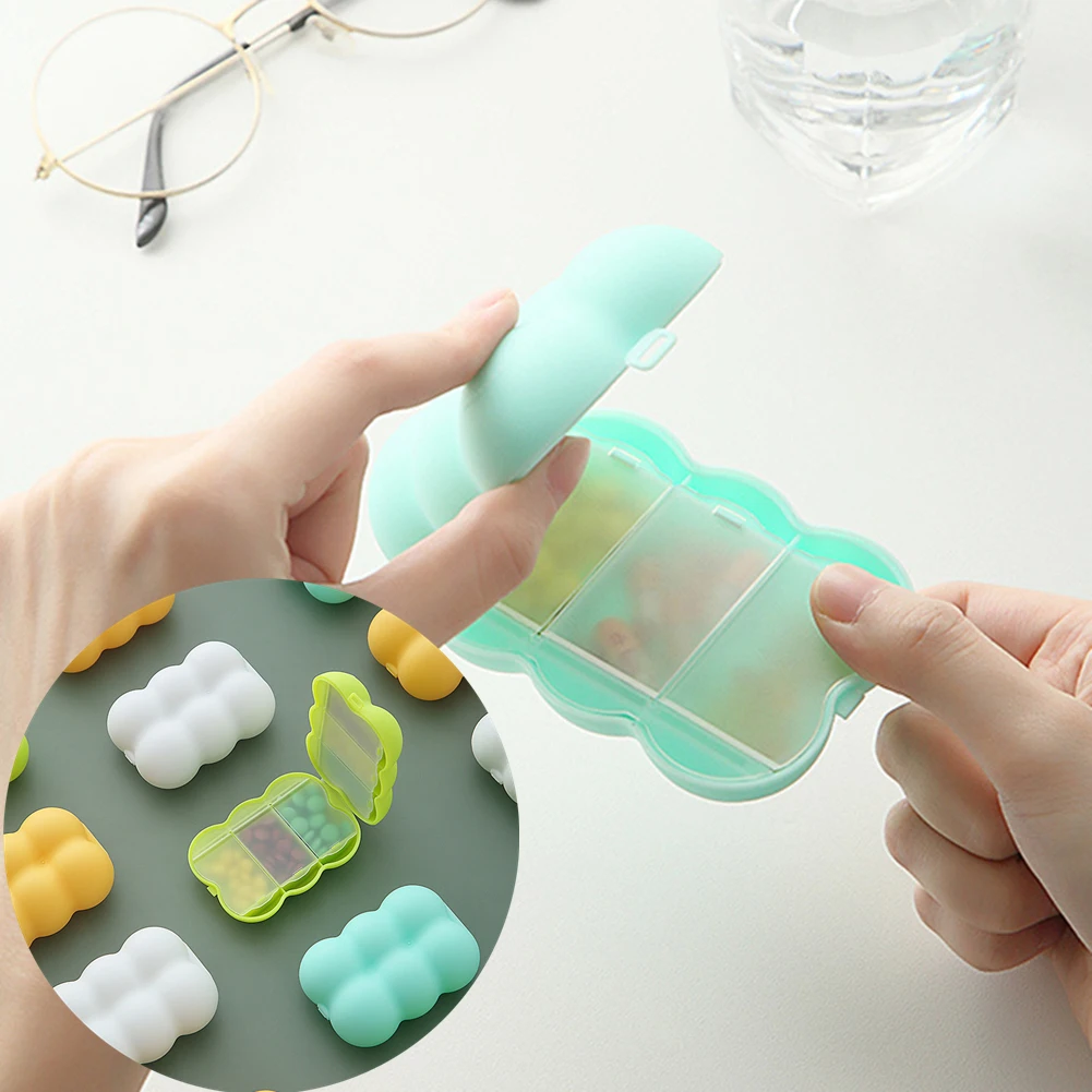 

6 Grids Portable Pill Storage Box Pill Case Container Large Capacity Mini Portable Tablet Dispenser Splitters Sealed Box