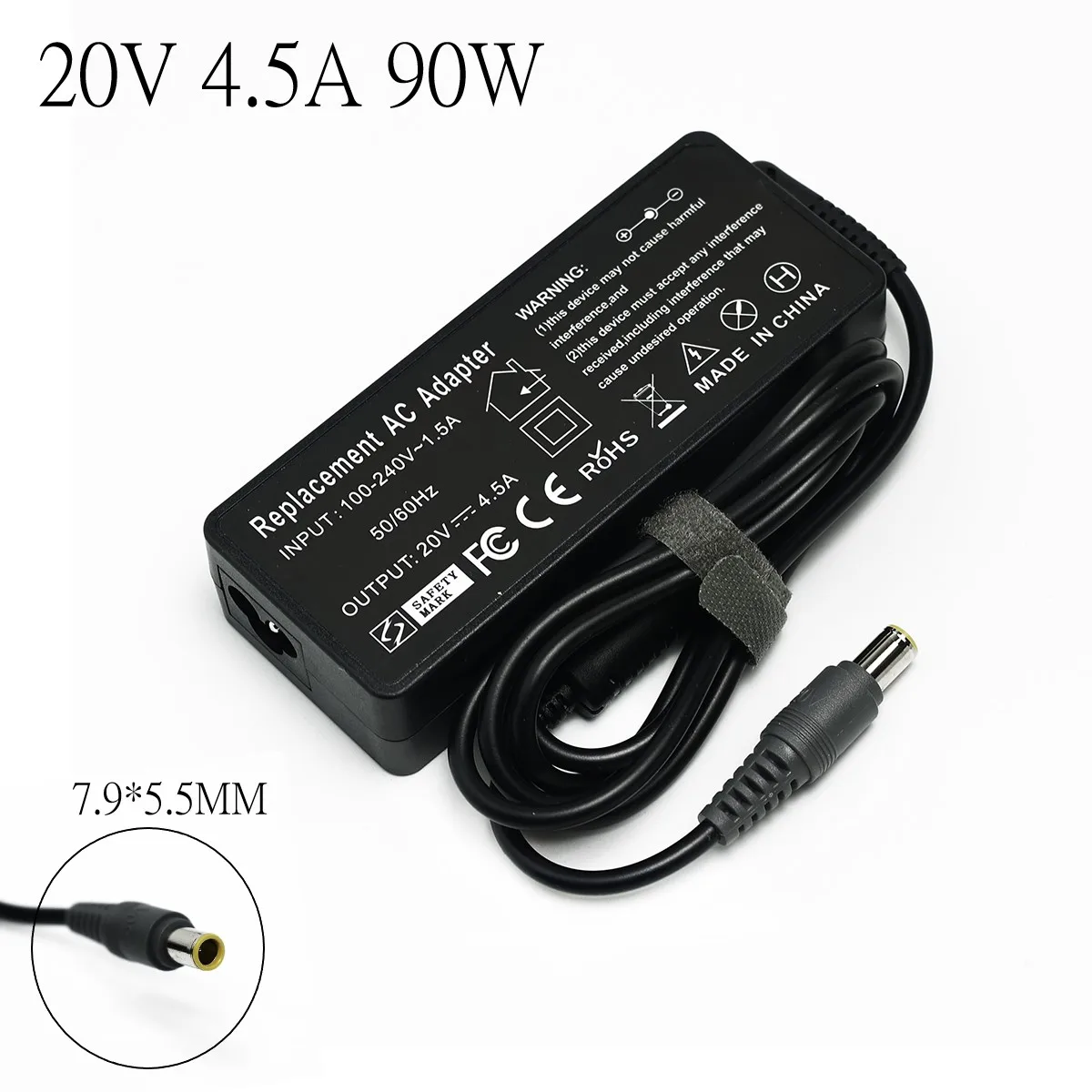 

20V 4.5A 90W Replacement AC Adapter Charger For Lenovo Thinkpad E420 E430 T61 T60p Z60T T60 T420 T430 F25 Notebook Power Supply