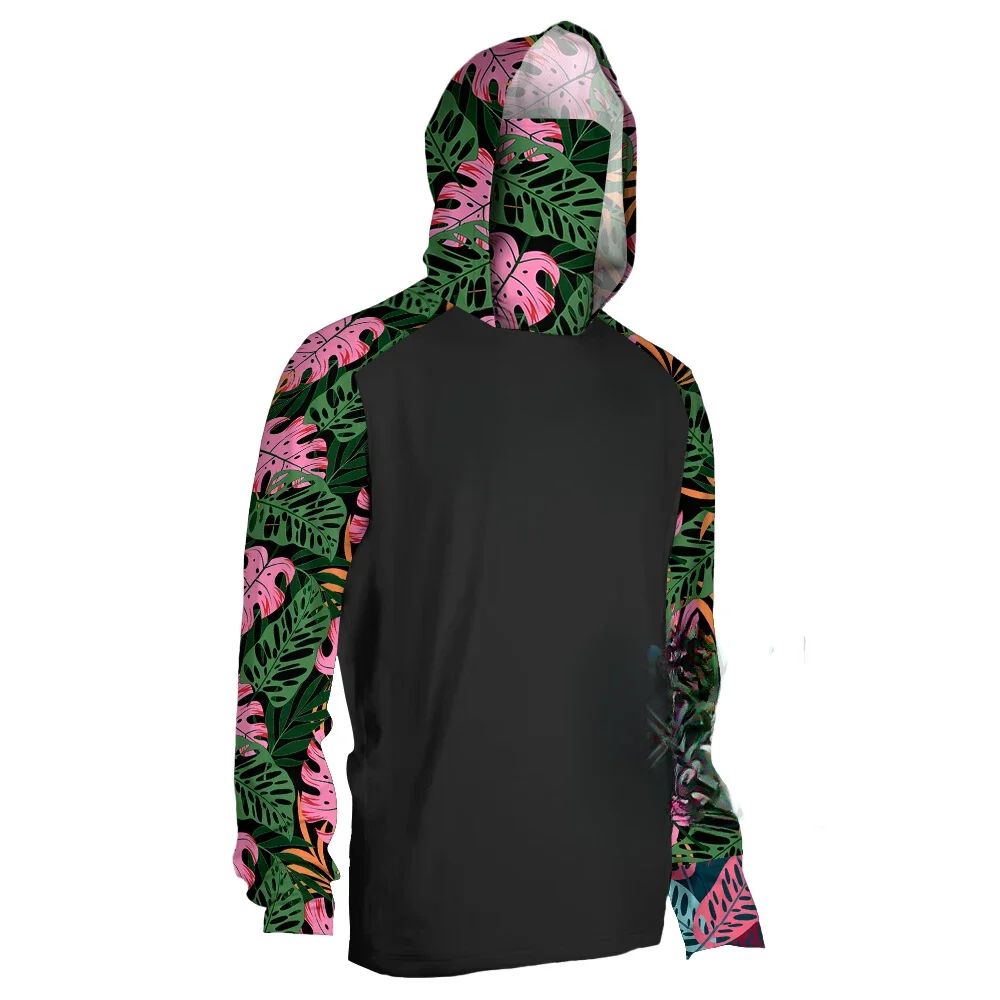 Рубашка для рыбалки мужская маска с длинным рукавом рубашки капюшоном Upf 50+