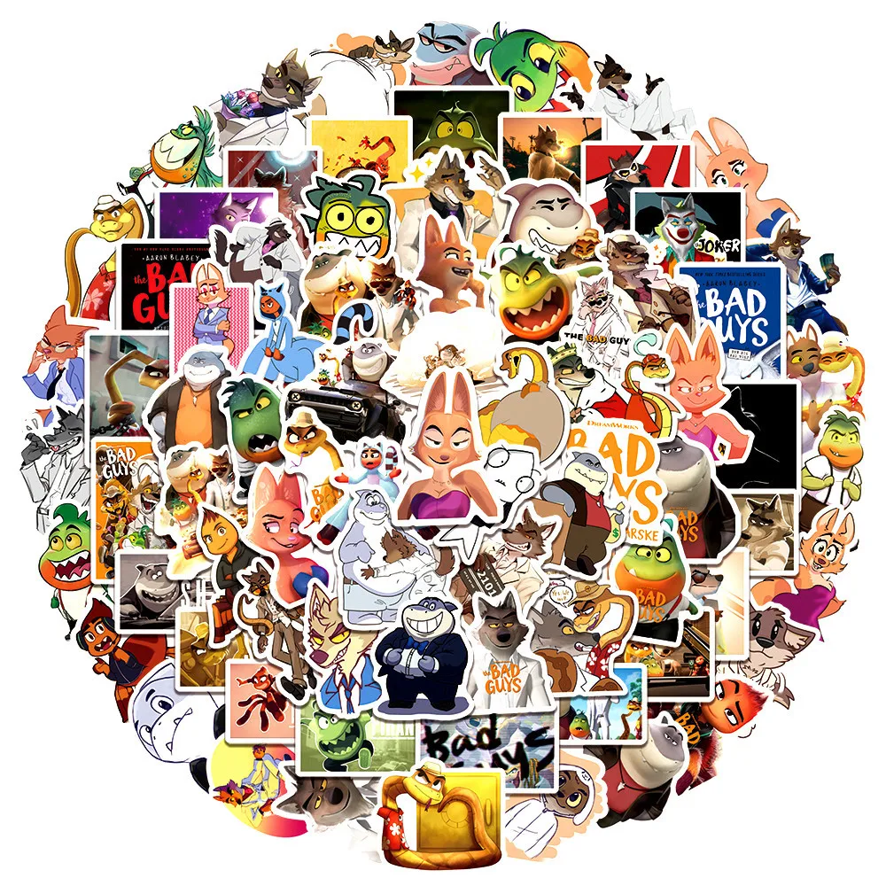 

100 Bed Guys Badass League Anime Stickers DIY Toys Kawaii Gifts Laptop Labels Decorative Scrapbooking Waterproof Sticker Pack