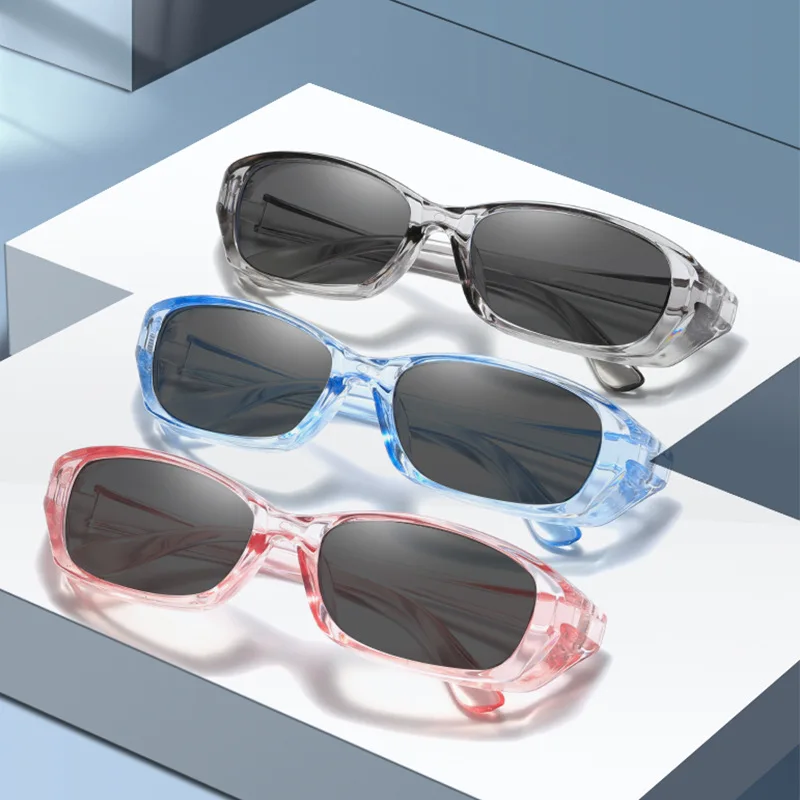 

Stylish Small Square Photochromic Chameleon Glasses Polarized Discoloration Sunglasses Safety Goggles Anti Splash Anti-allergy