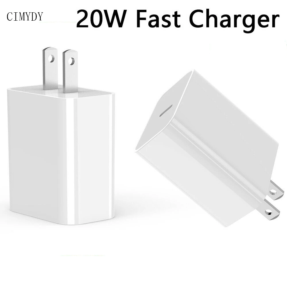 

[2 Pack] USB C Wall Charger, iPhone Fast Charger Block 20W PD Power Adapter Type-C or iPhone 11 12 13 Pro Max X XR 8