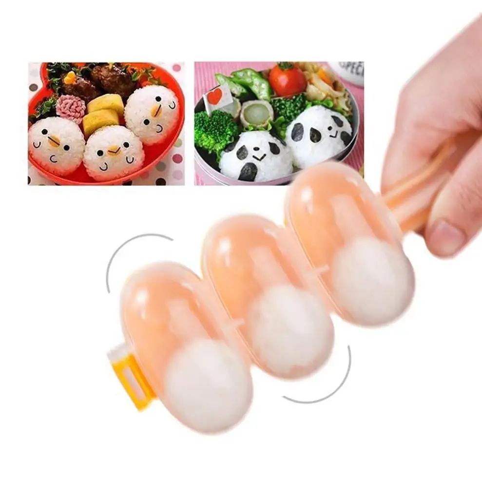 

2PC/Set Creativity Rice Ball Molds Sushi Mold Maker DIY Sushi Maker Onigiri Kitchen Sushi Making Tools Bento Accessories