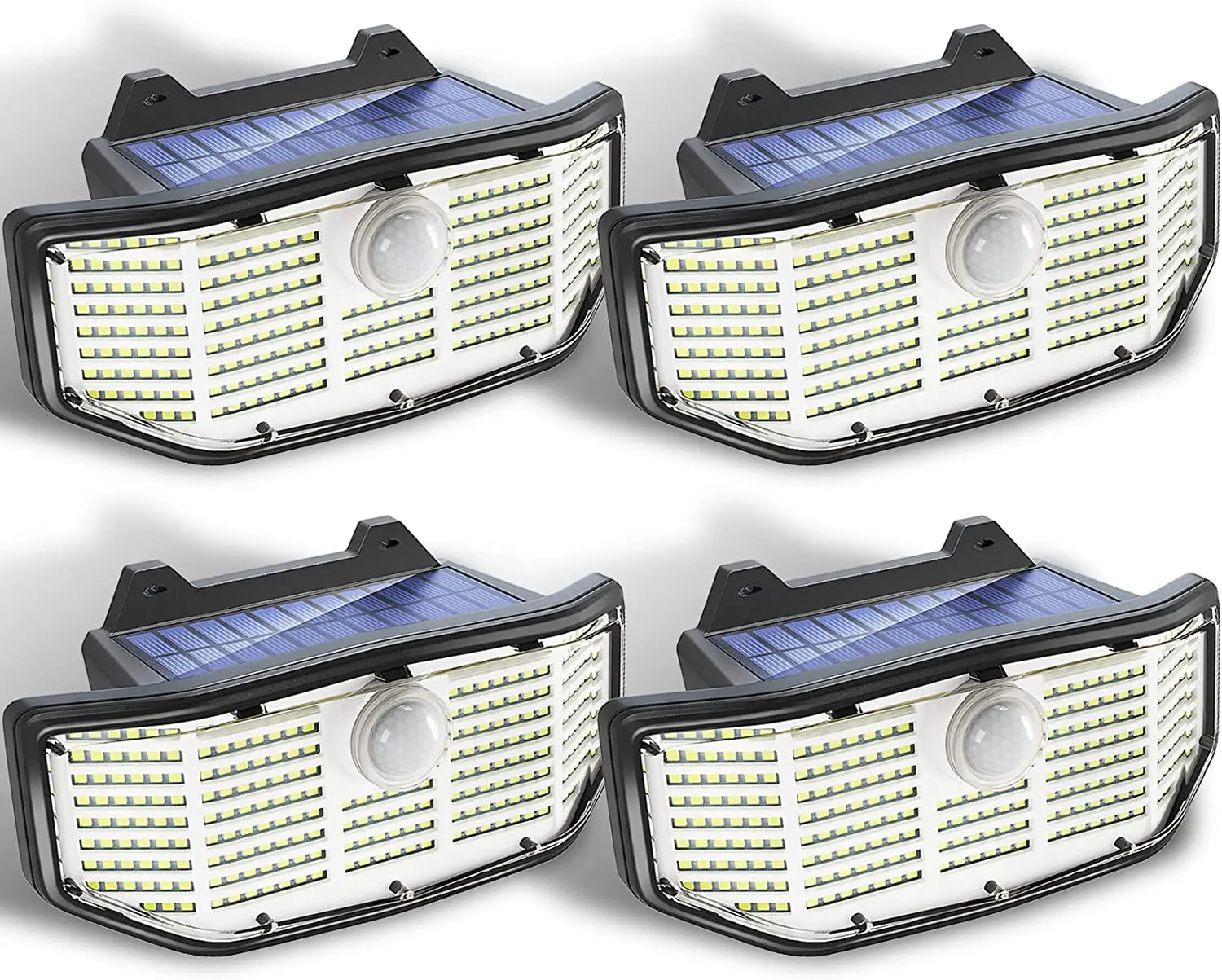 

1/2/4 Pack Solar Lights 252 LED with Reflector IP65 Waterproof Motion Sensor Dusk to Dawn Security Lights for Front Door