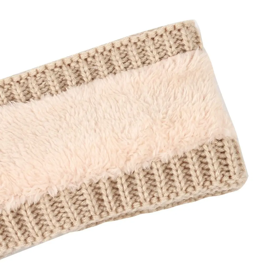 Женская вязаная повязка на голову с флисовой подкладкой Подарочные мягкие