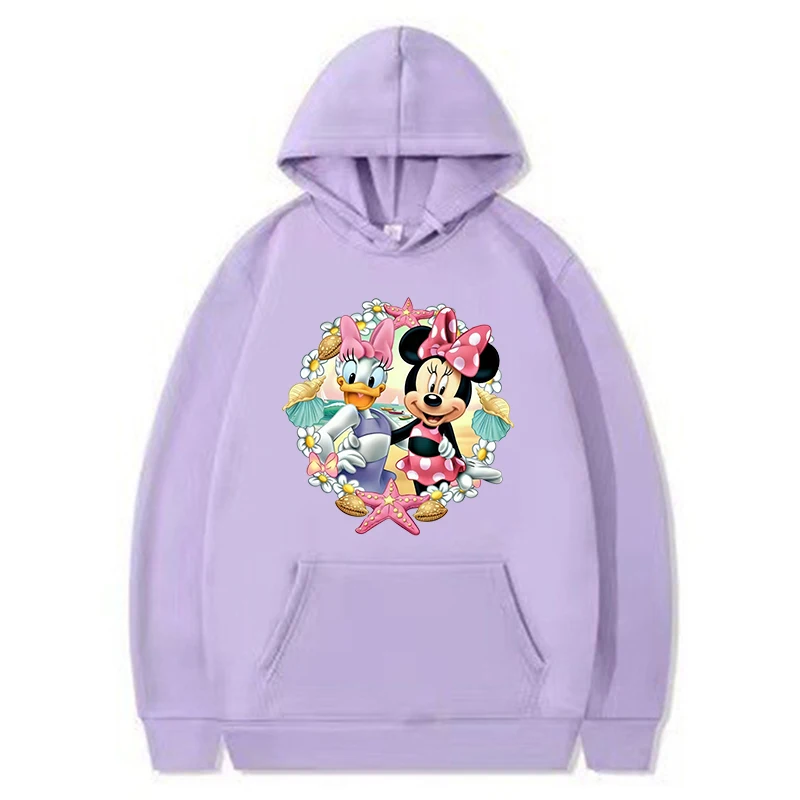 Фото Новая хит продаж, толстовка с принтом Disney Minnie Daisy Duck, вид на море, модная мода, спортивный удобный топ Y2K на весну и осень №1