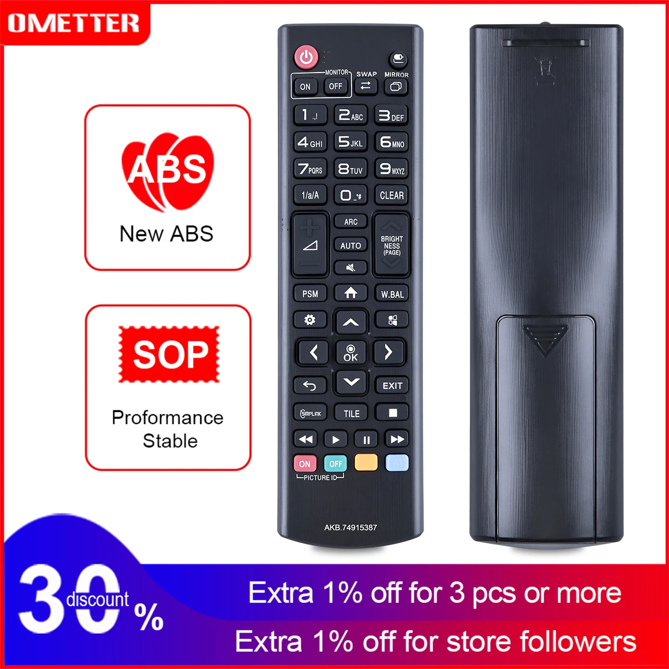 

New AKB74915387 for LG Roku Express Smart TV Remote Control 47IN5400 42PN450B 50IN5400 55LA690V