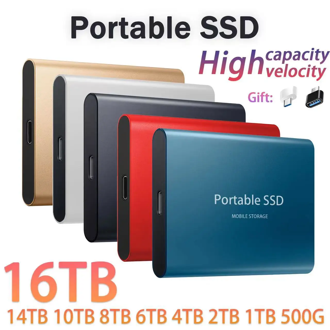 

Оригинальный высокоскоростной внешний жесткий диск SSD 500 Гб 1 ТБ USB 3. 0 Type-C Интерфейс 1 ТБ портативное массовое хранилище