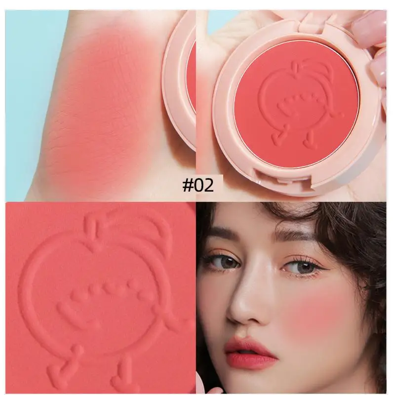 

Monochrome Blush Peach Cream Makeup Blush Palette Face Mineral Pigment Cheek Blusher Powder Korean Makeup Rouge Cheek Tint