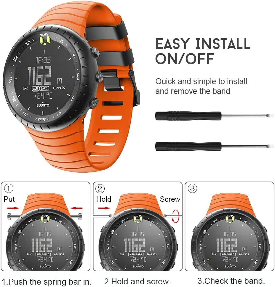 Силиконовый ремешок SUUNTO Core из ТПУ модный браслет для часов Сменные аксессуары