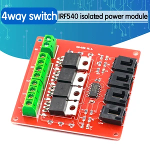 Четырехканальная 4-канальная Кнопка MOSFET IRF540 V4.0 + модуль переключателя MOSFET для Arduino