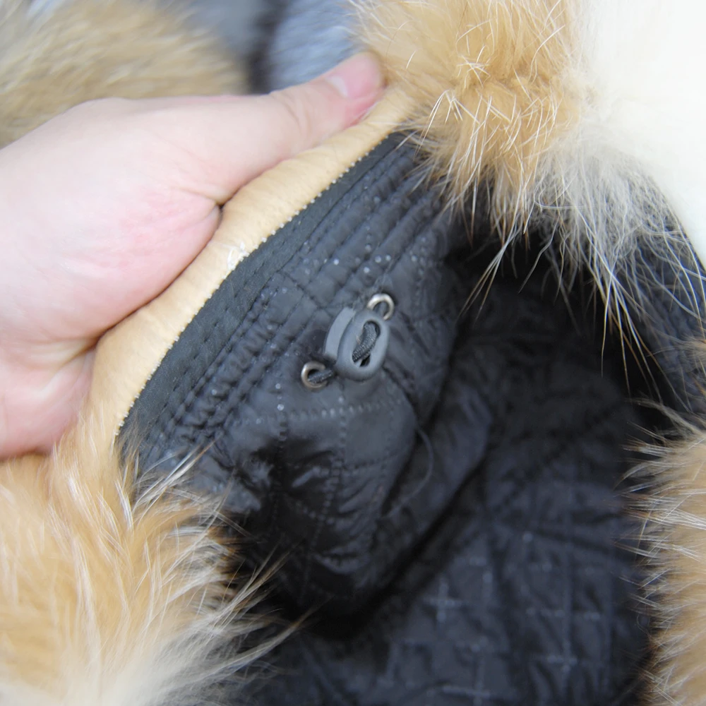 Новая зимняя толстая теплая модная шапка-бомбер с ушками черная Новое