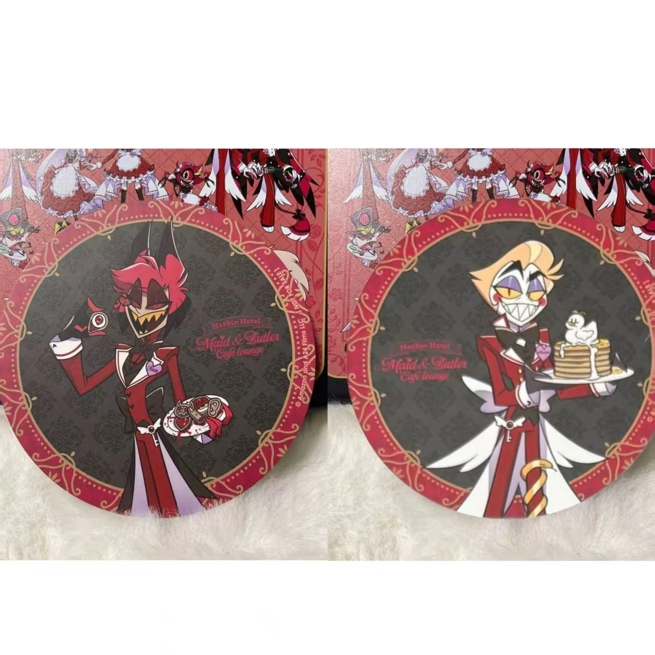 Фото Значок Hazbin Hotel A Coffee Badge Bar Anime Alasto Lucifer Cafe, жестяной, в стиле Y2K, модный, аниме, мультяшный, милый, персонализированный подарок №2