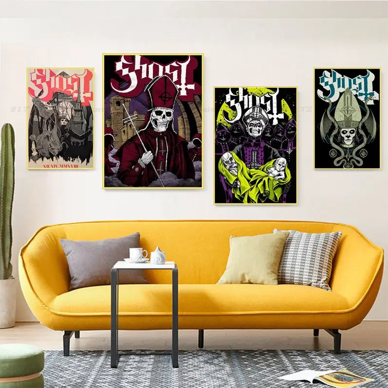 

Ghost Band Movie Sticky Posters HD Quality Wall Art Retro Posters For Home Aesthetic Art Wall Painting
