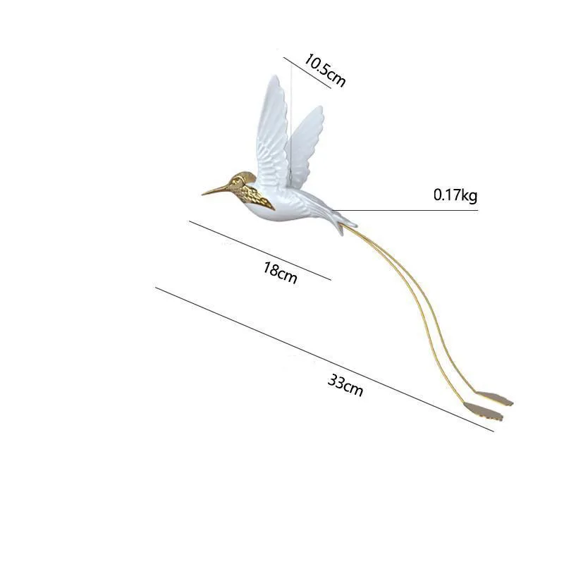 Металлические настенные украшения колибри