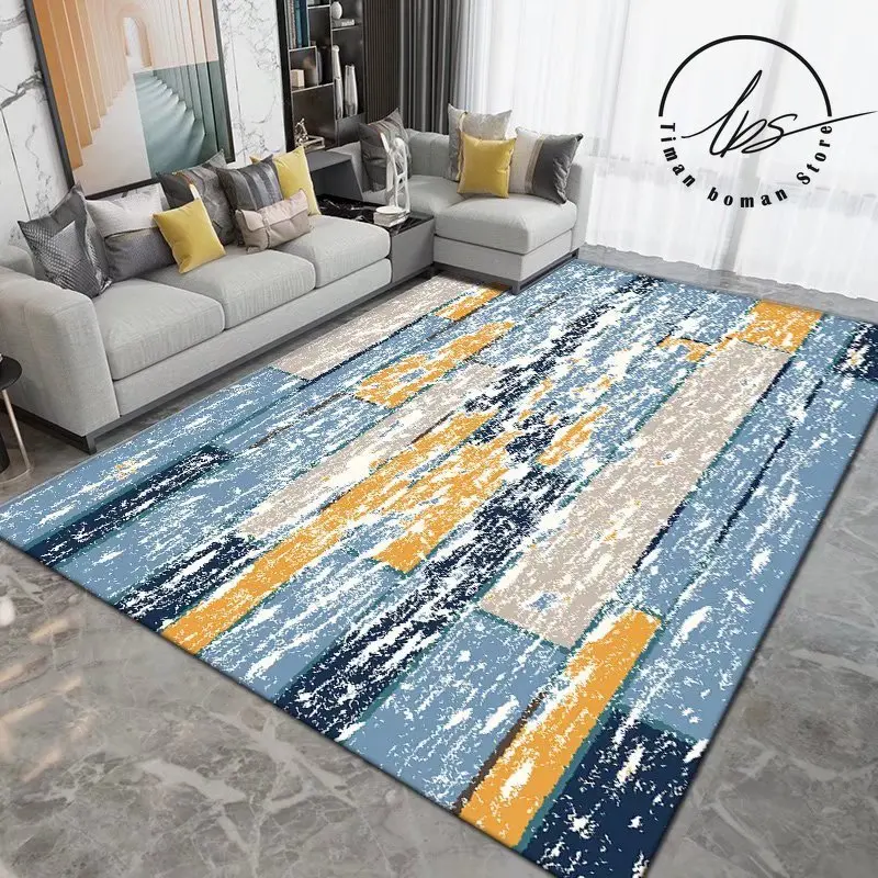 

Nordic Home Decoration Carpets Artistic Abstract Carpet Study Living Room Bedroom Rug Kitchen Anti-slip Dirt Resistant Mats