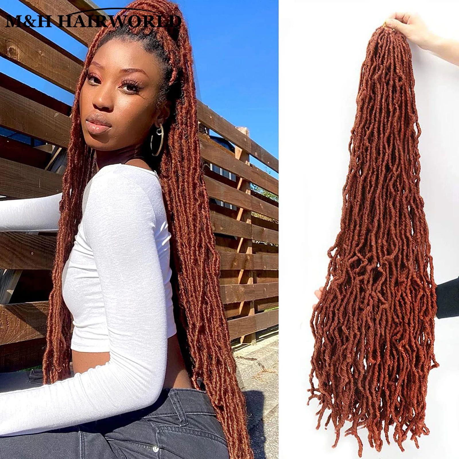 

Faux Locs Crochet Hair Extensions for Black Women 36 18 Inch 21 Strands Nu Locs Soft Goddess Braiding Dreadlocks Extension Hair