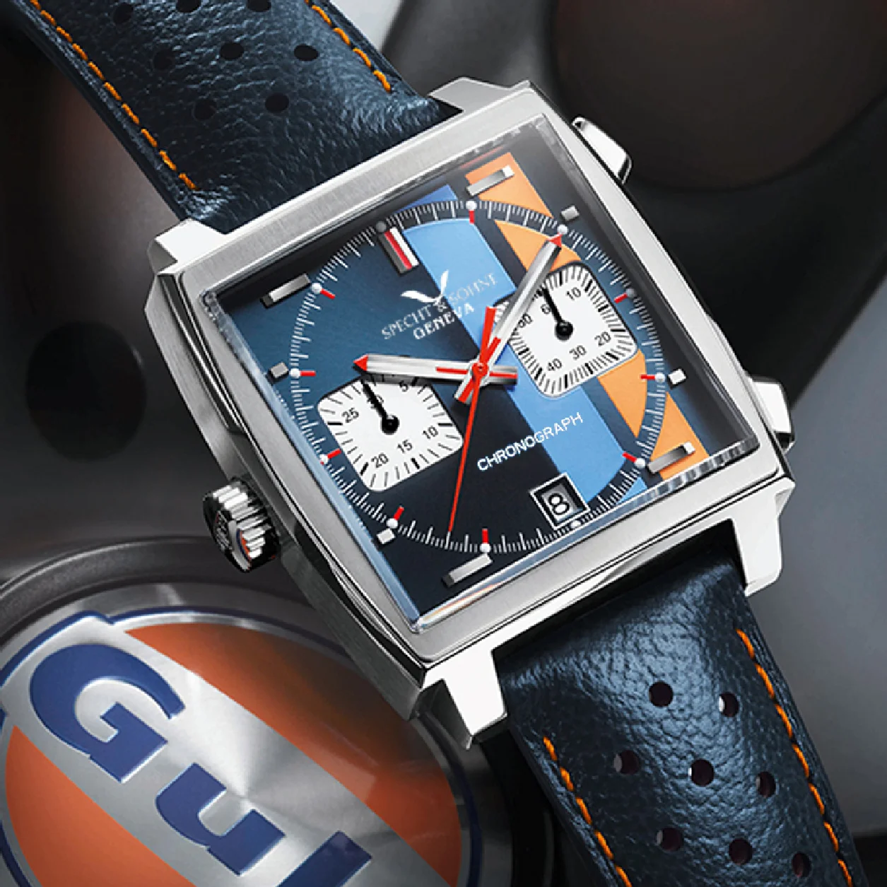 

Часы наручные VK62 Мужские кварцевые с ремешком из натуральной кожи, спортивные прямоугольные в стиле милитари, с автоматической датой, подар...