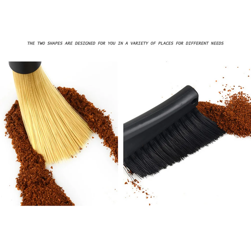

New Coffee Machine Cleaning Brush Dusting Coffee Grinder Brush Flour Food Residue Double Head Sweeper Cleaning Brush Accessories