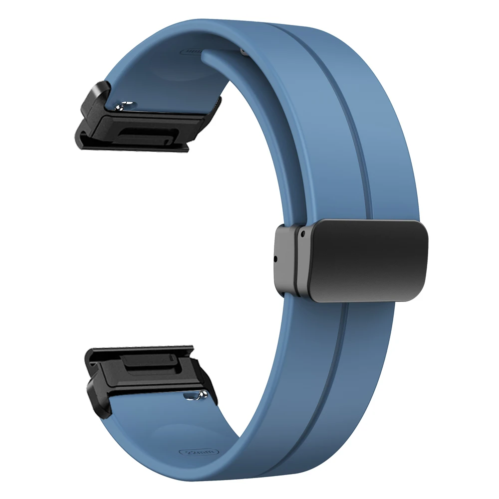 Силиконовый магнитный складной ремешок с пряжкой для Garmin Forerunner 955 935 745 подход S60