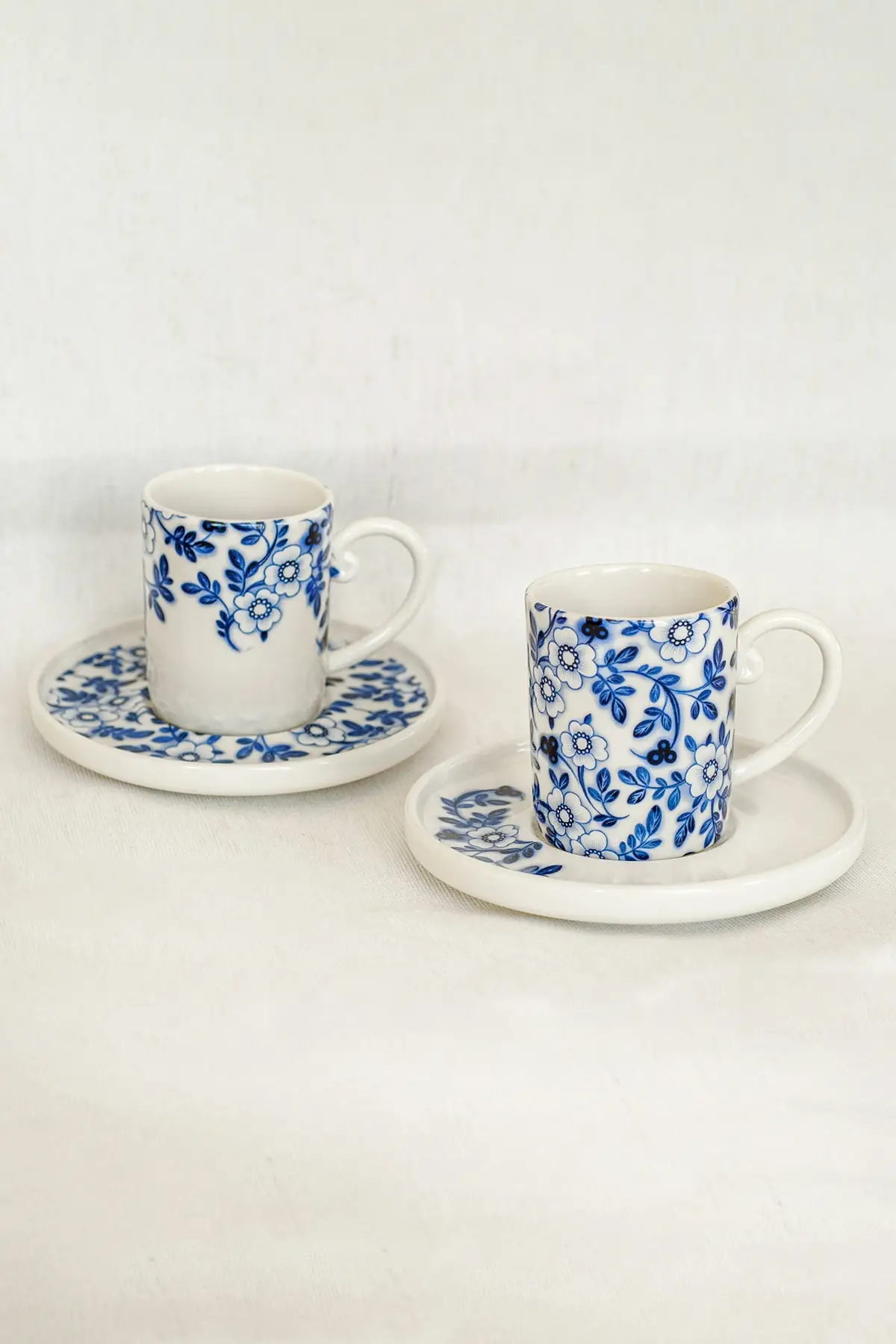 

Amazing Turkish Greek Arabic Coffee & Espresso Cup Set Blue Blanc Two Personality Coffee Cup Set