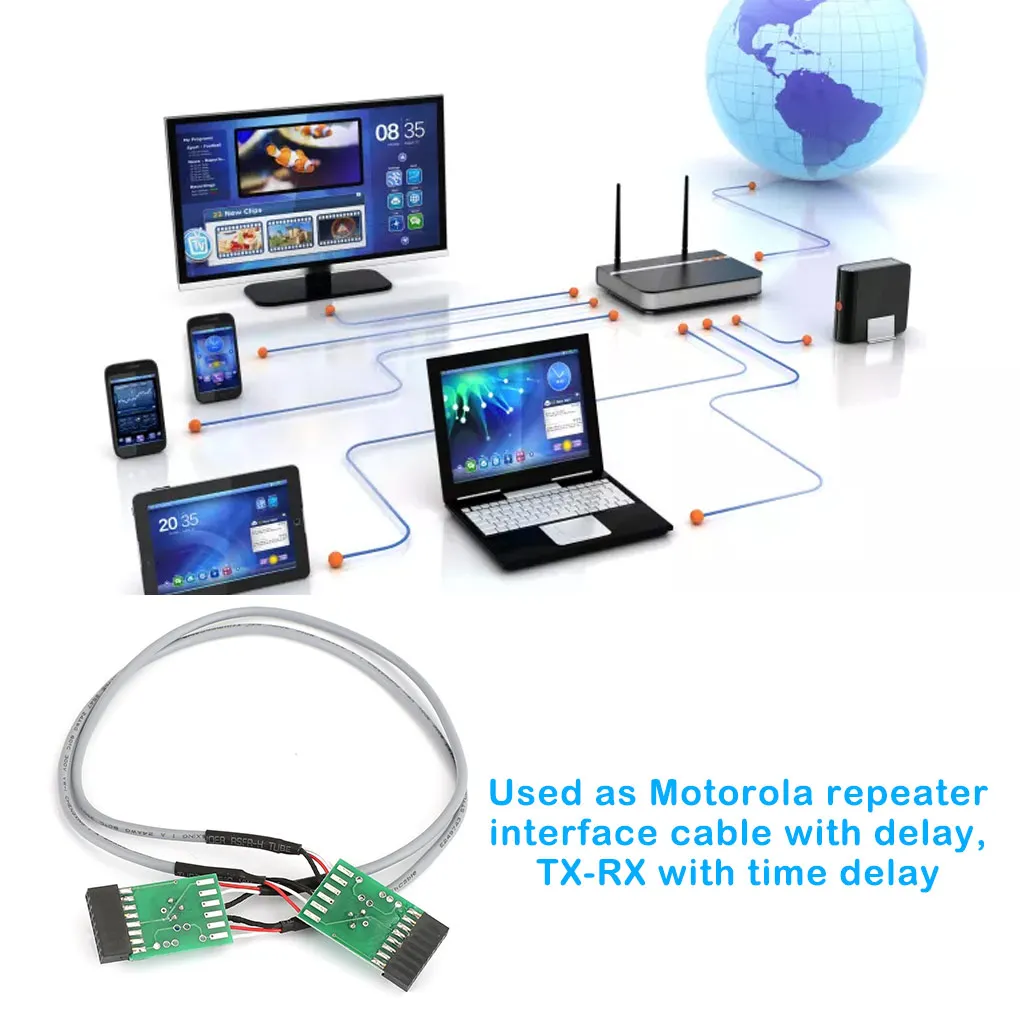 

Radio Repeater Connector Cable TX-RX Time Delay for Motorola GM300 GM338 GM3188 Walkie Talkie Ham Radio