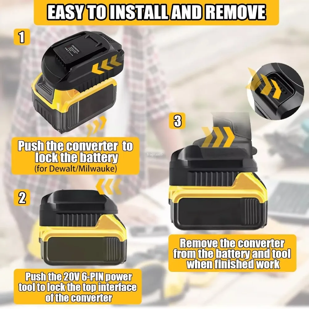 Адаптер для аккумулятора Worx Drill Dewalt 18 в 20 Milwaukee преобразователь литий-ионных