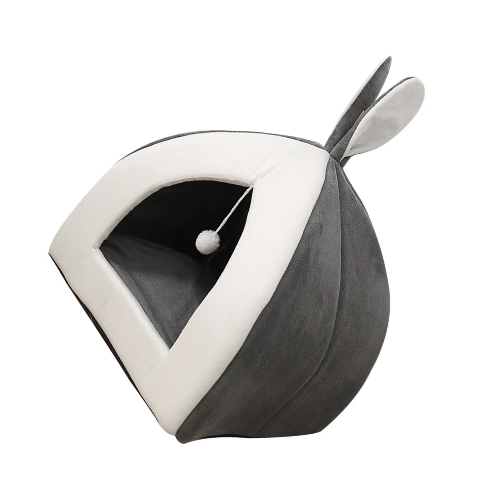 

Bed Cat Cave Dog Sleeping Housetent Hideout Guinea Hut Pet Small Teepee Indoor Puppykitten Foldable Triangle Tipi Cuddler Cozy