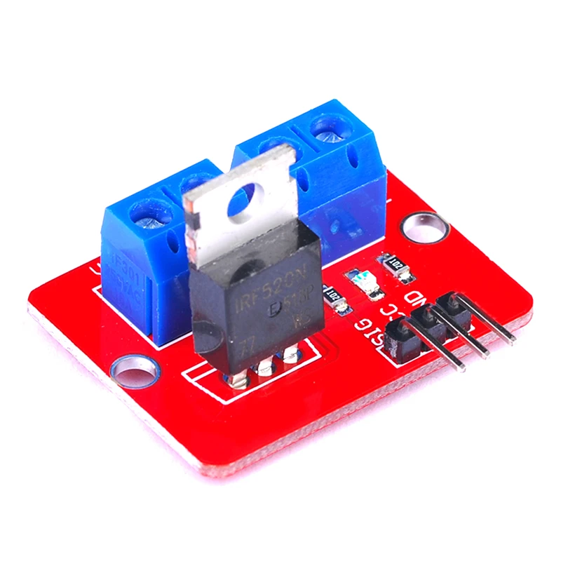 Фото 0-24 В верхняя кнопка Mosfet IRF520 модуль драйвера MOS для Arduino MCU ARM Raspberry pi №4